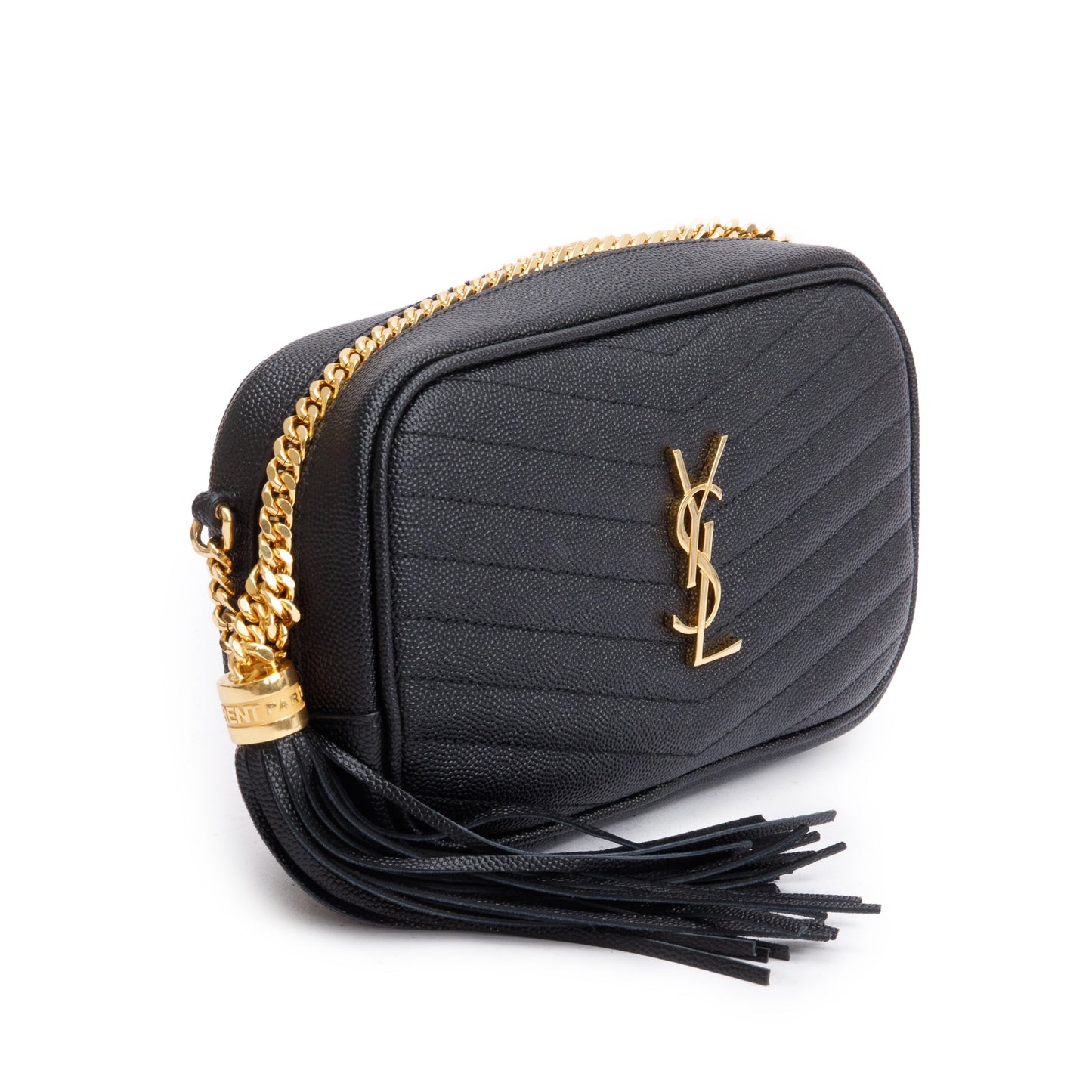 Saint Laurent 2020 Black Quilted Leather Mini Lou Camera Bag