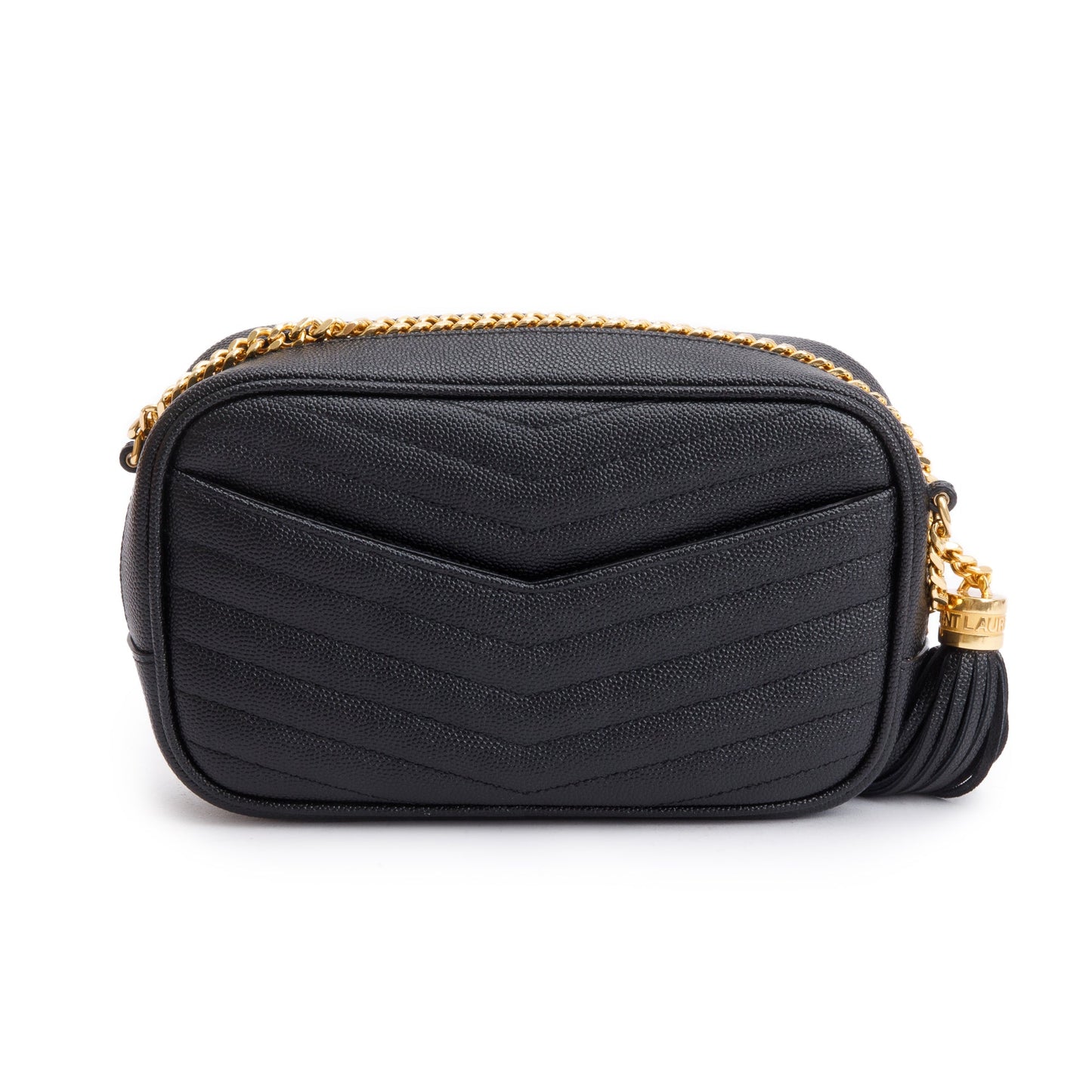 Saint Laurent 2020 Black Quilted Leather Mini Lou Camera Bag