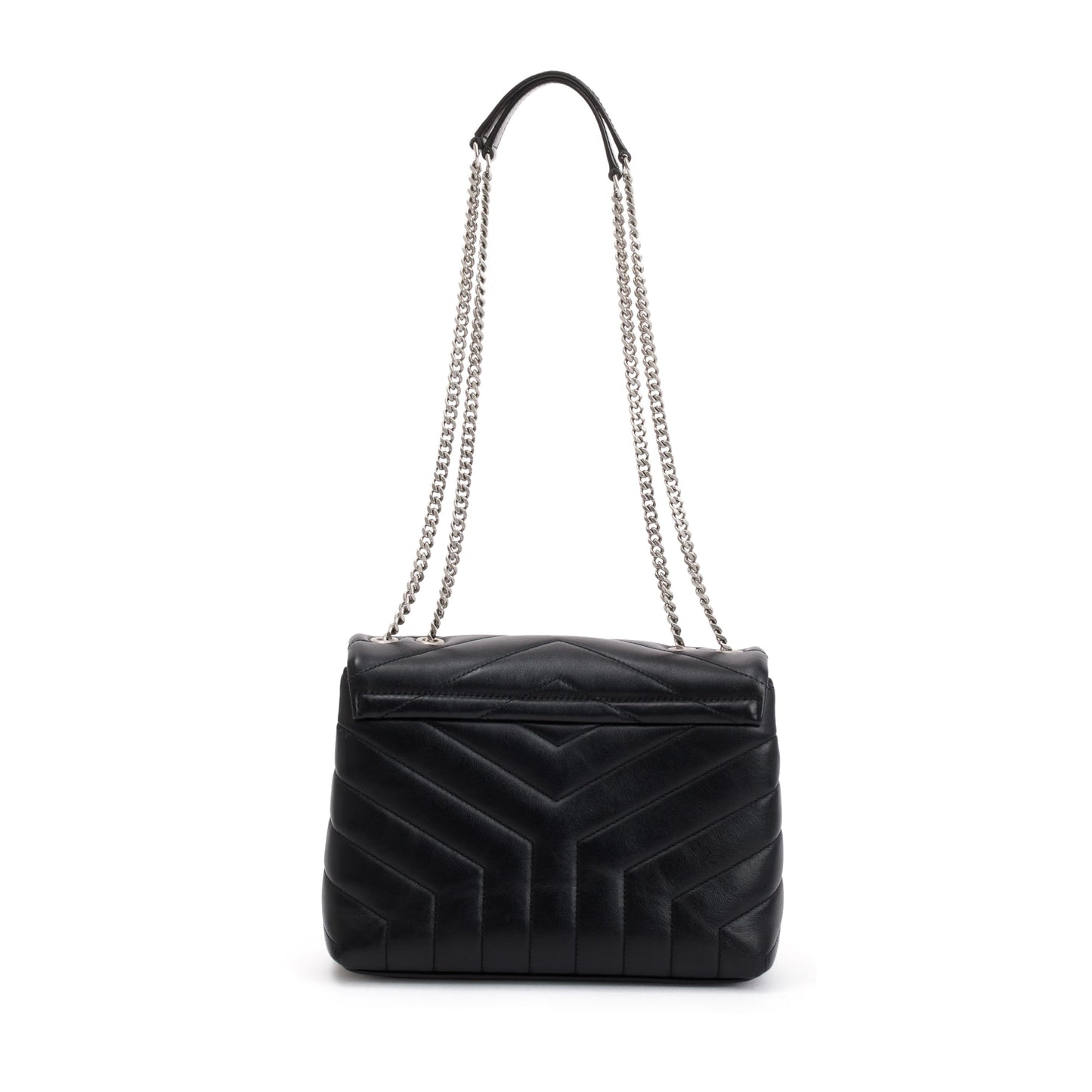 Saint Laurent 2020 Black Quilted Leather Small LouLou Chain Shoulder Bag