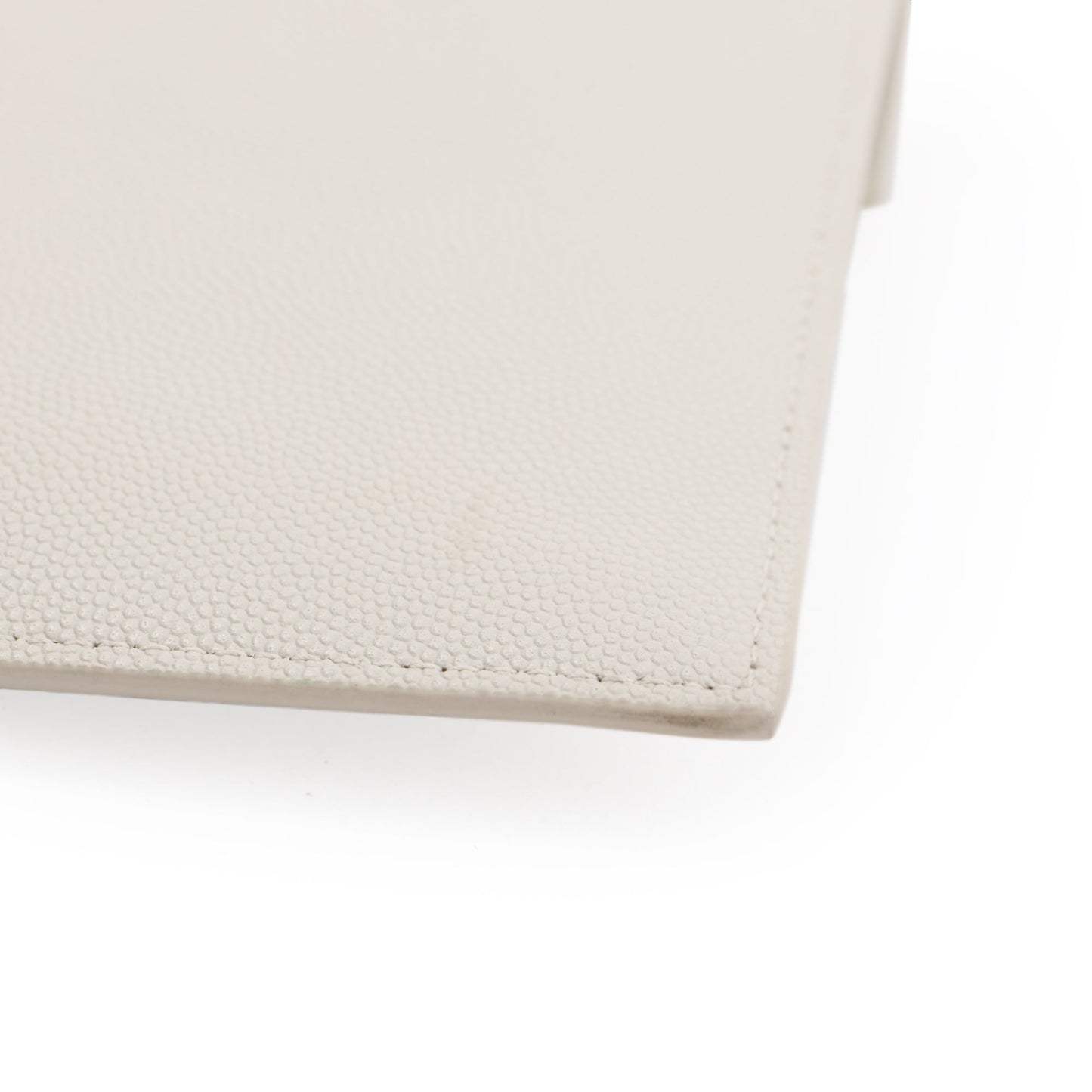 Saint Laurent 2020 Creme Grain de Poudre Monogram Uptown Baby Pouch