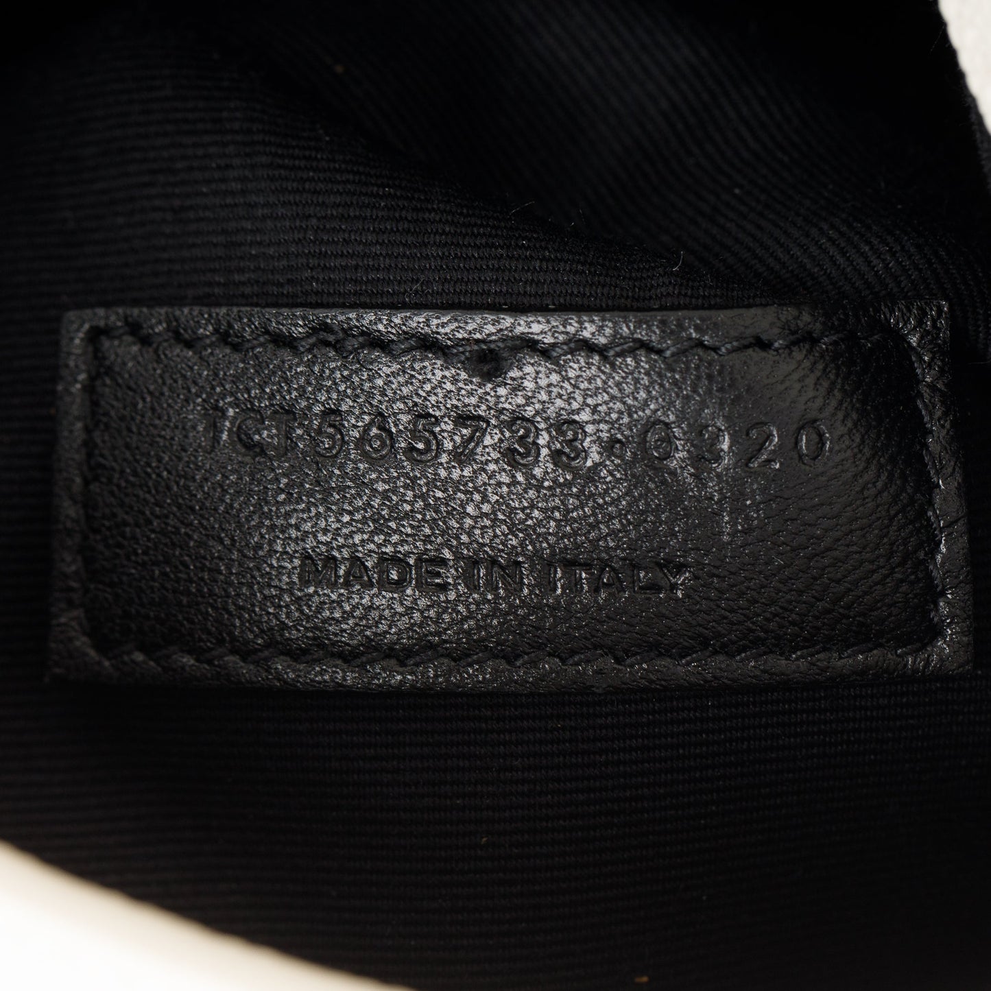 Saint Laurent 2020 Creme Grain de Poudre Monogram Uptown Baby Pouch