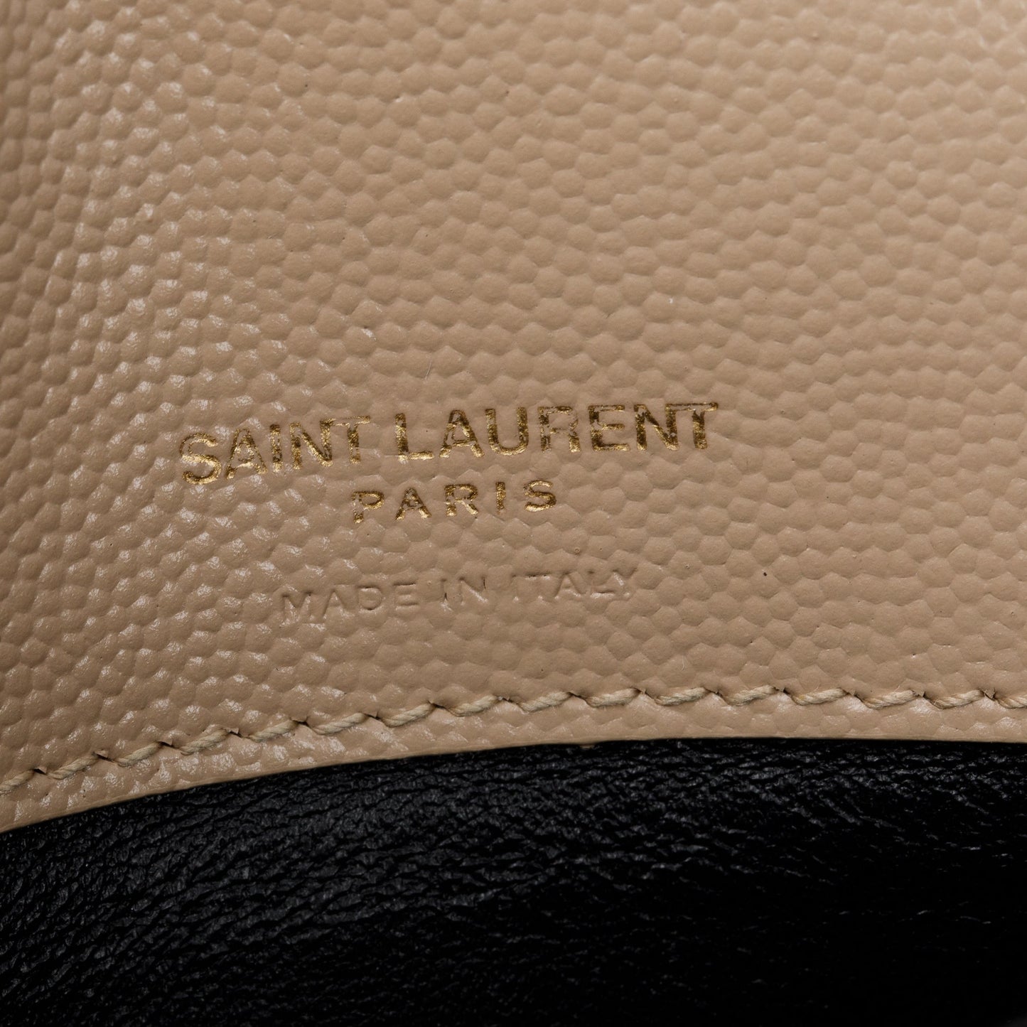 Saint Laurent 2021 Beige Grain De Poudre Leather Kate Belt Bag