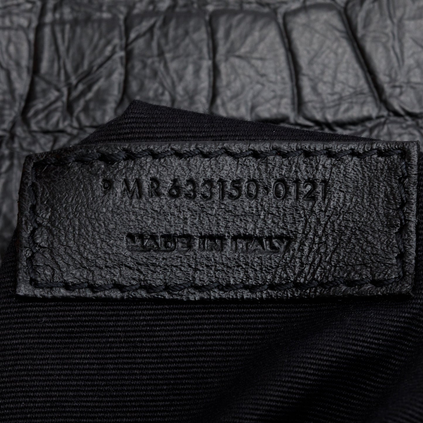 Saint Laurent 2021 Black Crocodile Embossed Calfskin Leather Medium Niki Shoulder Bag