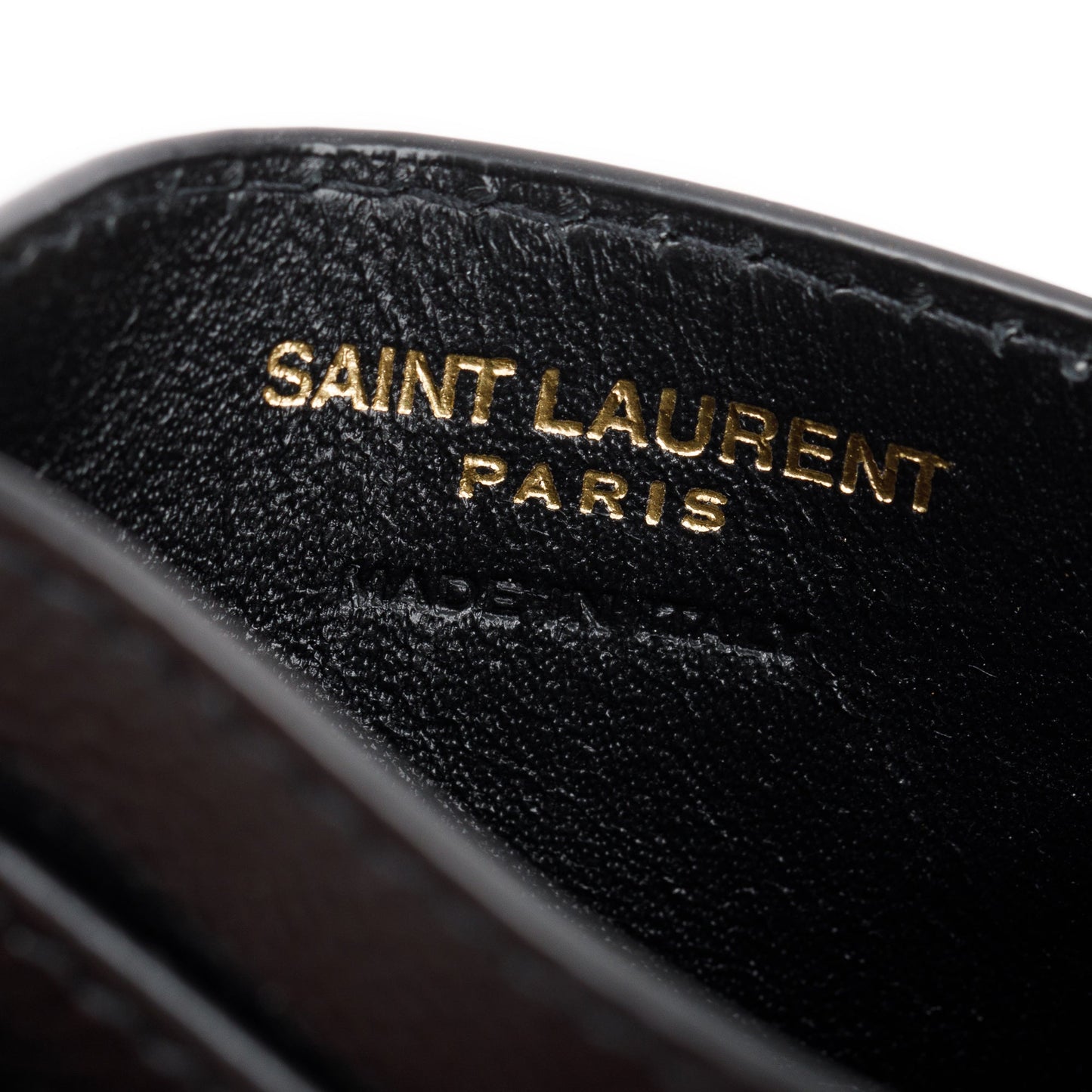 Saint Laurent 2021 Black Grain De Poudre Leather Cassandre Matelasse Card Case