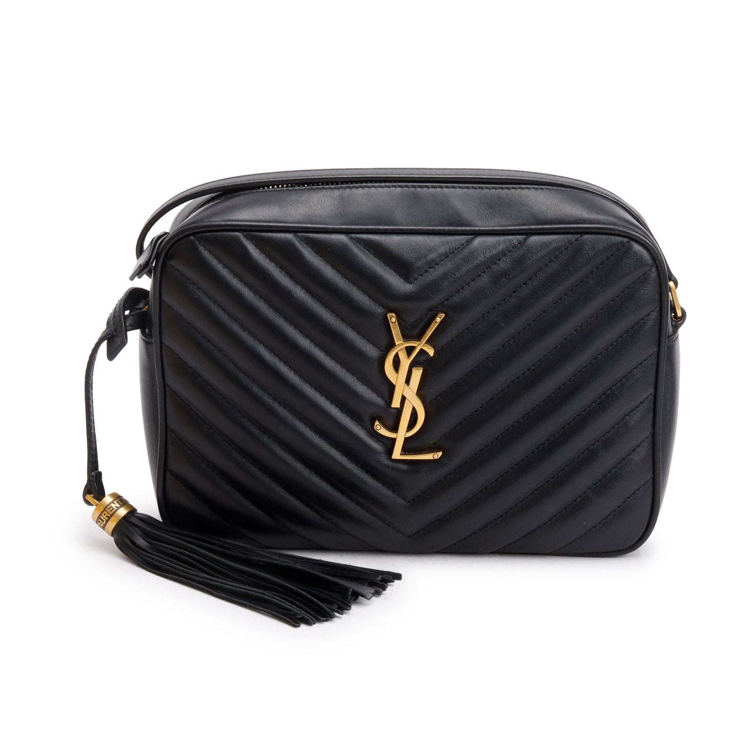 Saint Laurent 2021 Black Quilted Leather Lou Camera Bag