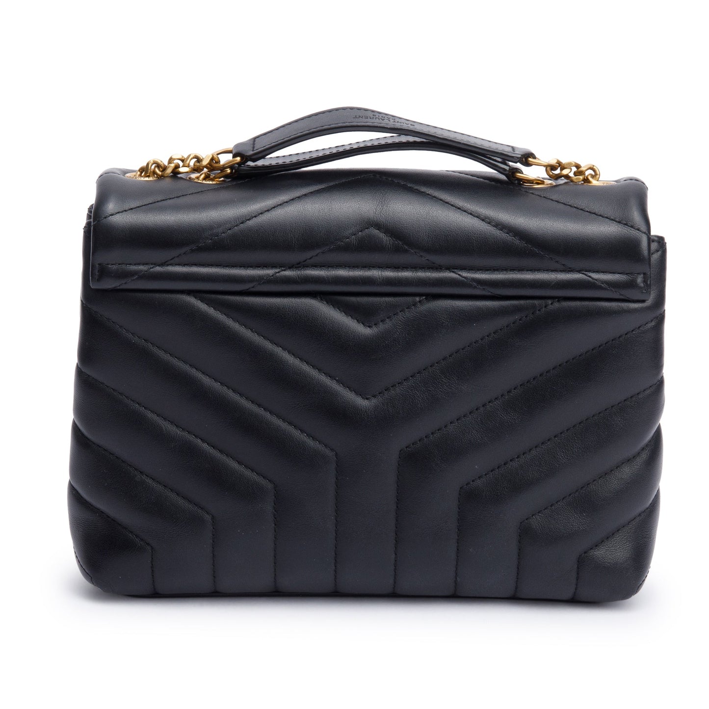 Saint Laurent 2021 Black Quilted Leather Small Loulou Monogram Shoulder Bag