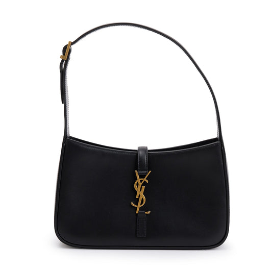 Saint Laurent 2021 Black Smooth Calfskin Leather Le 5 a 7 Hobo Bag