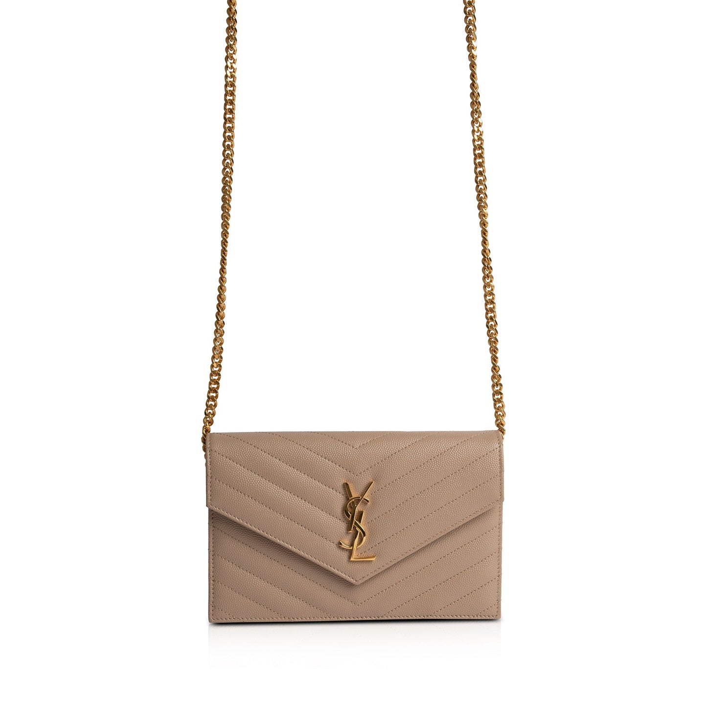 Saint Laurent 2021 Cassandre Envelope Chain Wallet