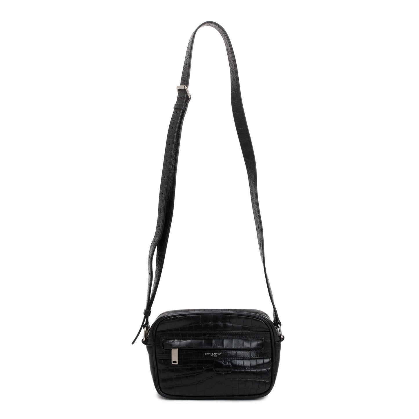 Saint Laurent 2021 Croc-Embossed Camp Camera Bag