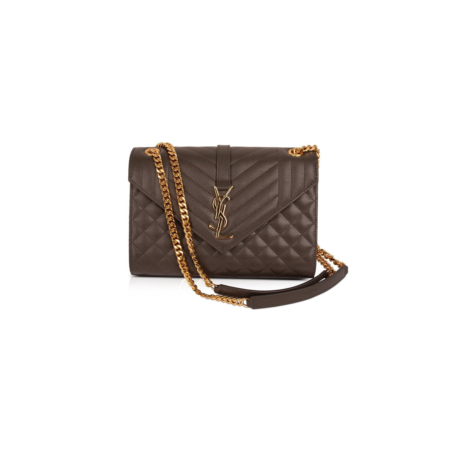 Saint Laurent 2021 Medium Monogram Matelasse Envelope Chain Bag