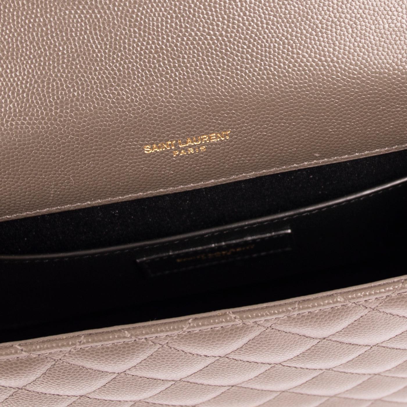 Saint Laurent 2021 Medium Monogram Matelasse Envelope Chain Bag