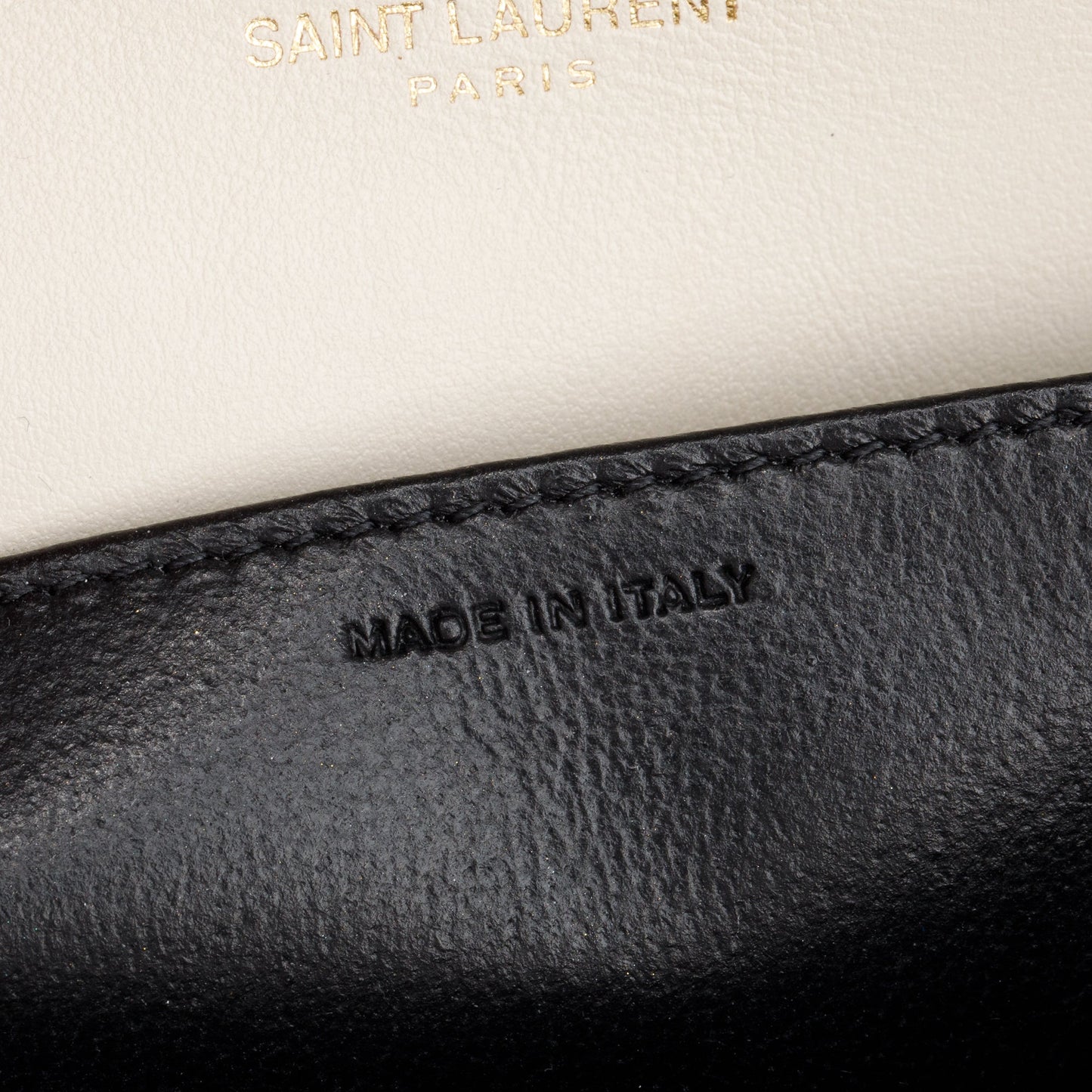 Saint Laurent 2021 Neutral Crocodile Embossed Leather Uptown Chain Wallet
