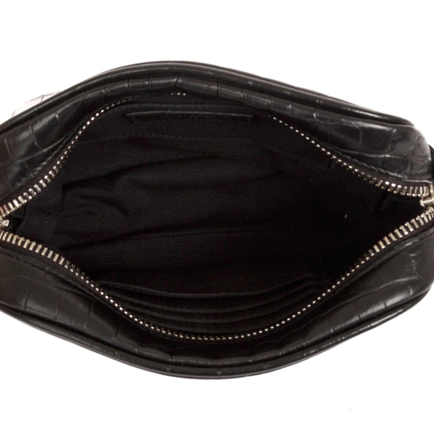 Saint Laurent 2021 Small Croc-Embossed Camp Camera Bag