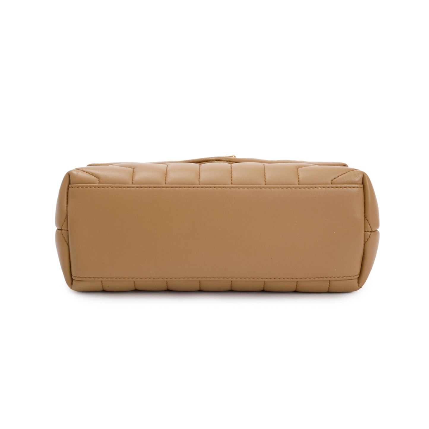 Saint Laurent 2022 Beige Calfskin Leather Small Loulou Chain Shoulder Bag