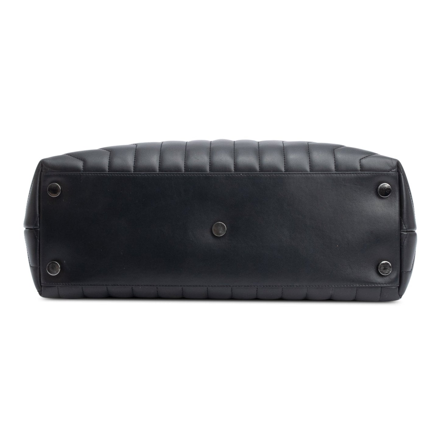 Saint Laurent 2022 Black Calfskin Leather Large Loulou Shoulder Bag