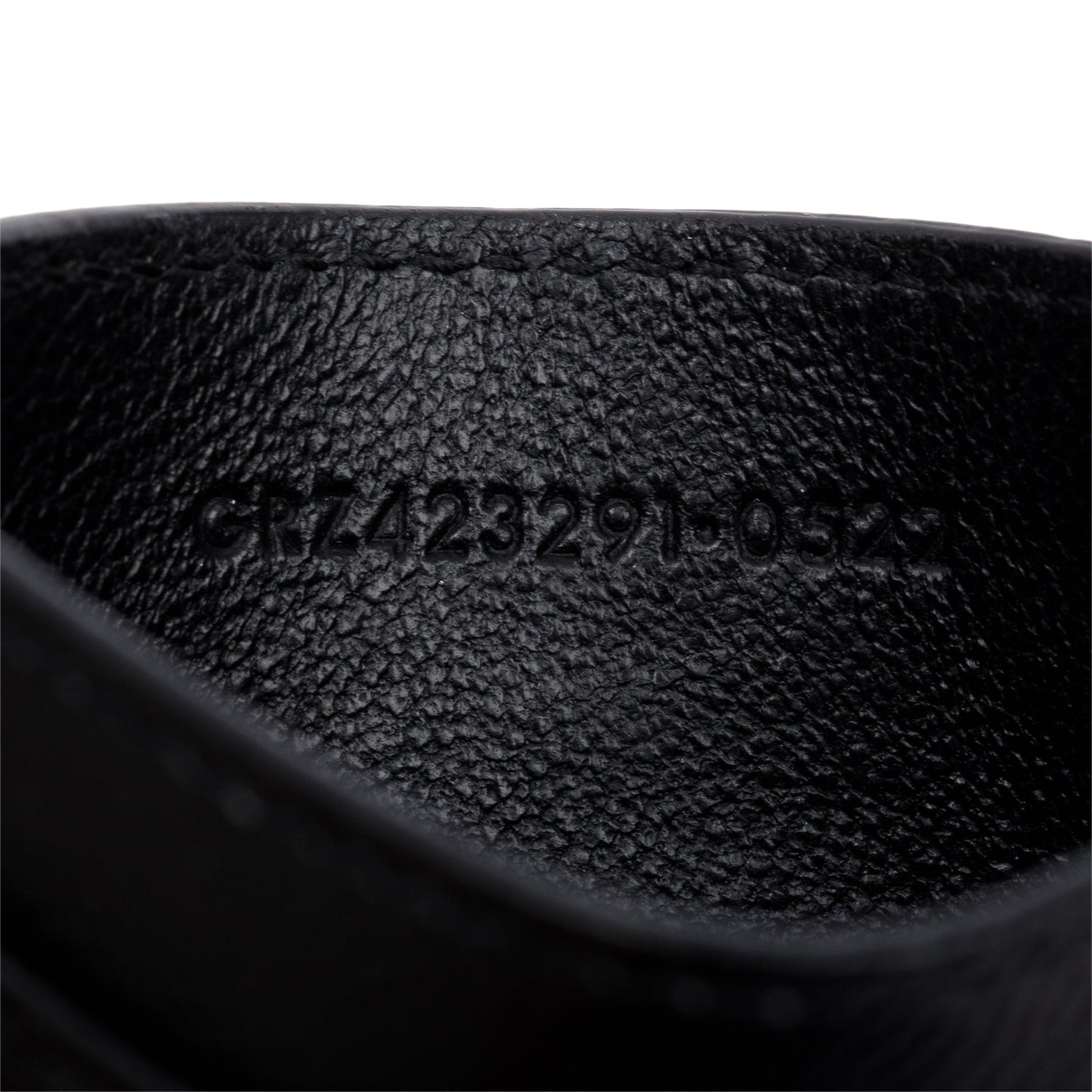 Saint Laurent 2022 Black Grain De Poudre Leather Cassandre Matelasse Card Case