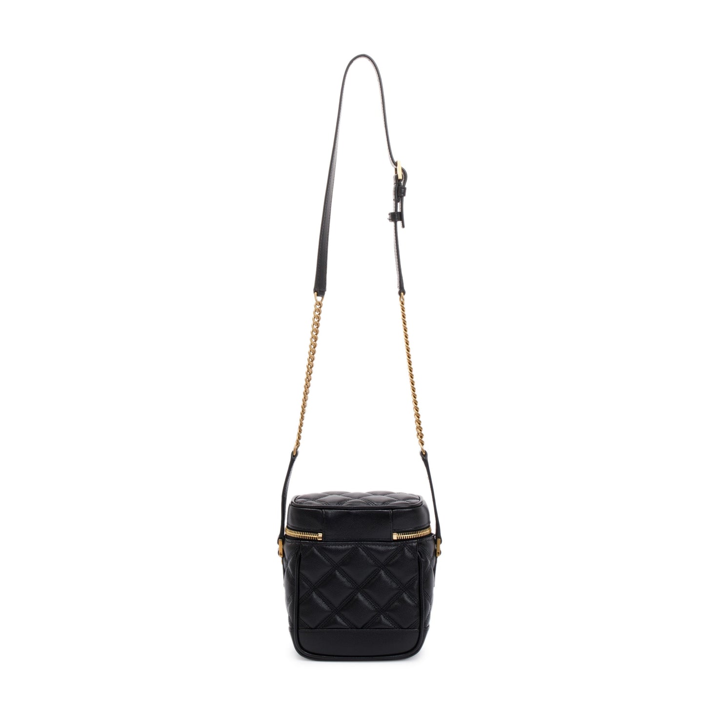 Saint Laurent 2022 Black Grain de Poudre Leather 80's Vanity Bag