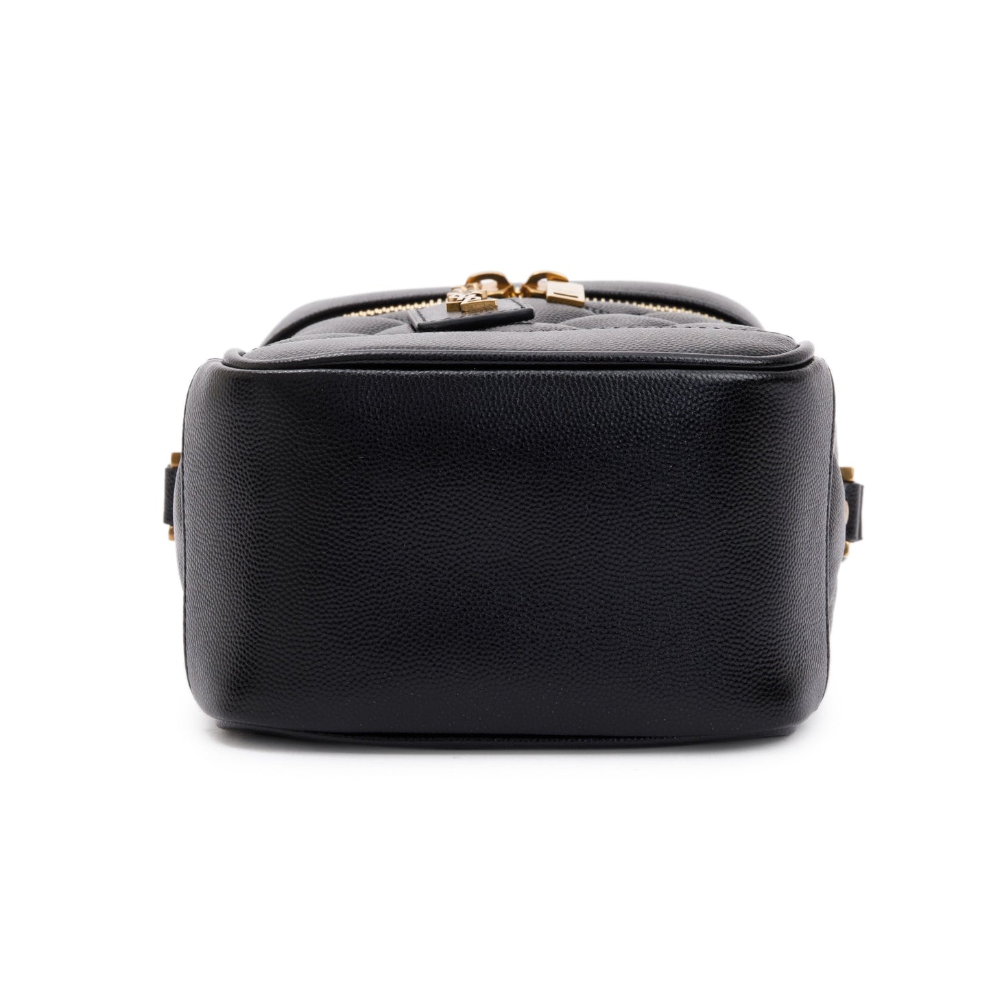 Saint Laurent 2022 Black Grain de Poudre Leather 80's Vanity Bag