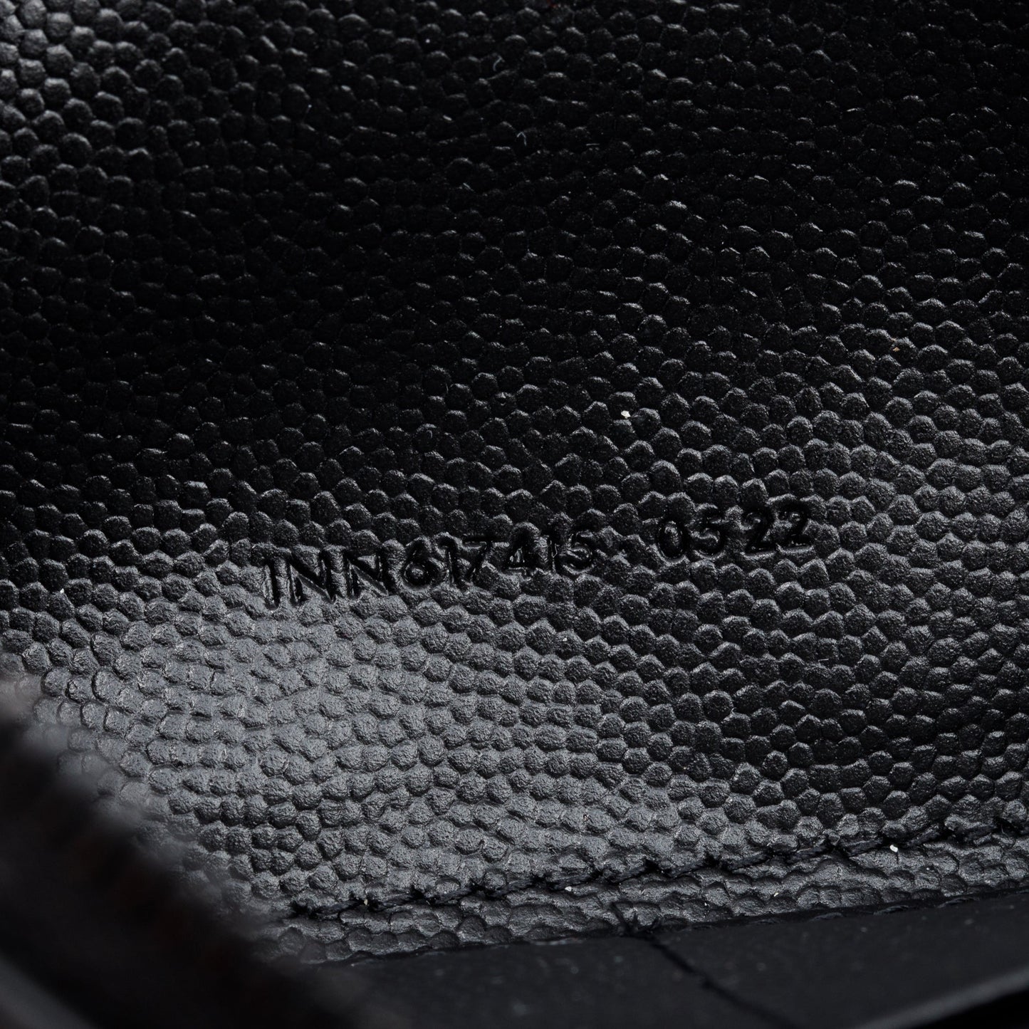 Saint Laurent 2022 Black Grained De Poudre Cassandre Zip Around Wallet