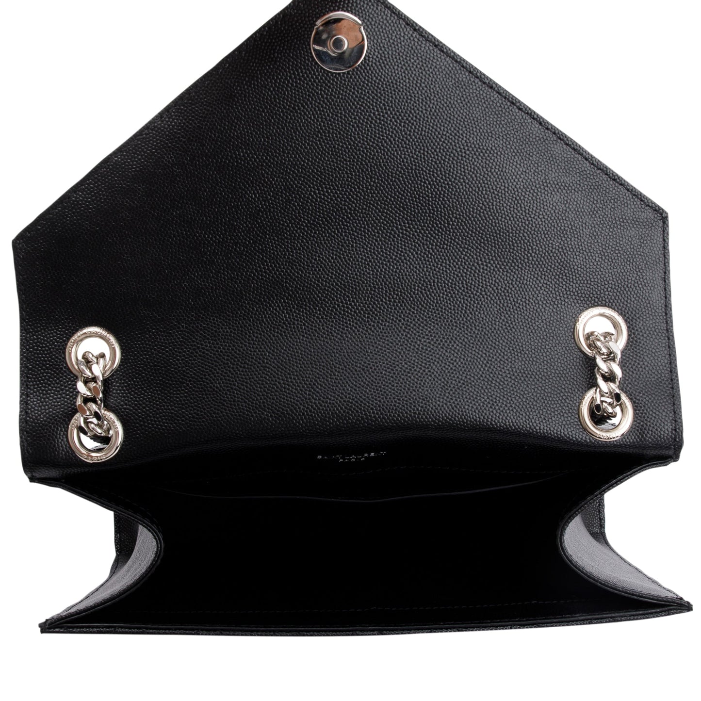 Saint Laurent 2022 Black Grained De Poudre Medium Envelope Shoulder Bag
