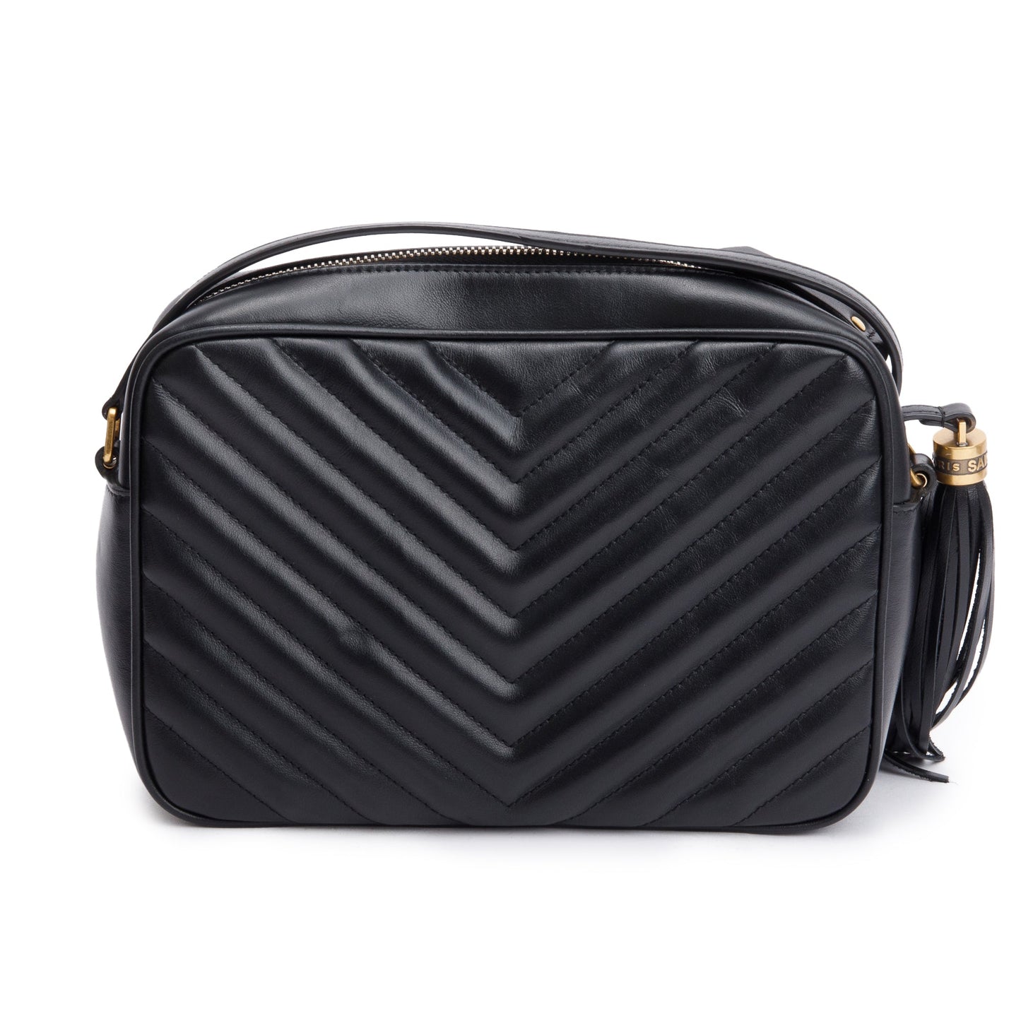 Saint Laurent 2022 Black Quilted Leather Lou Camera Bag