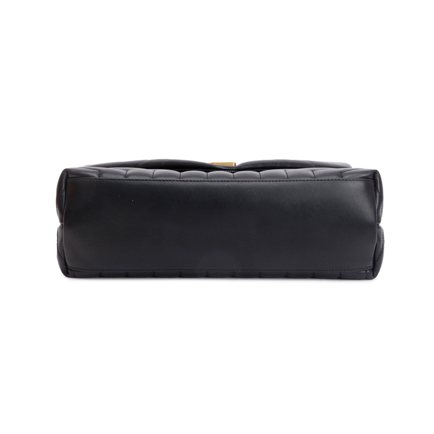 Saint Laurent 2022 Black Quilted Leather Medium Loulou Monogram Shoulder Bag