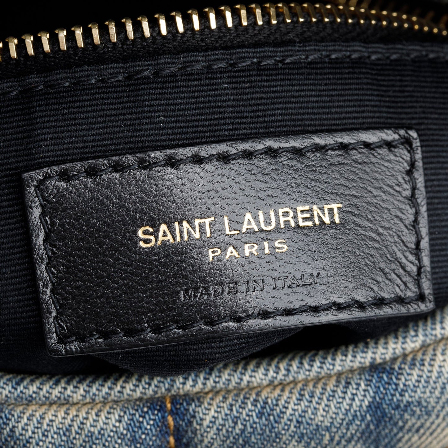Saint Laurent 2022 Blue Denim Toy Puffer Loulou Shoulder Bag