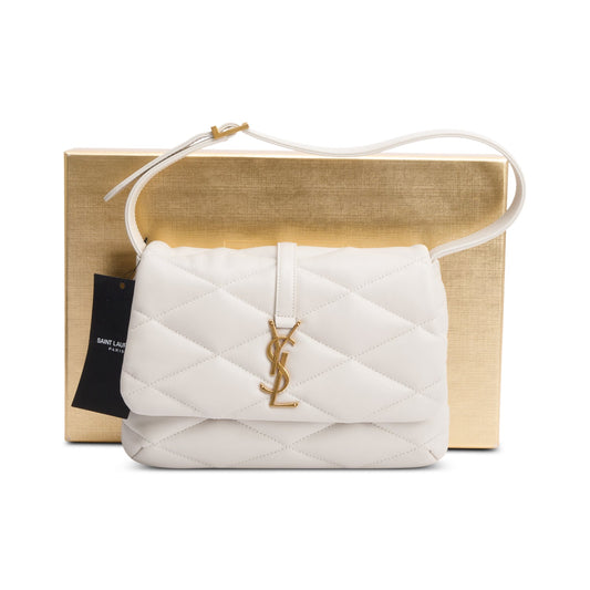 Saint Laurent 2022 Crema Soft Quilted Leather Le 57 Diamond Shoulder Bag