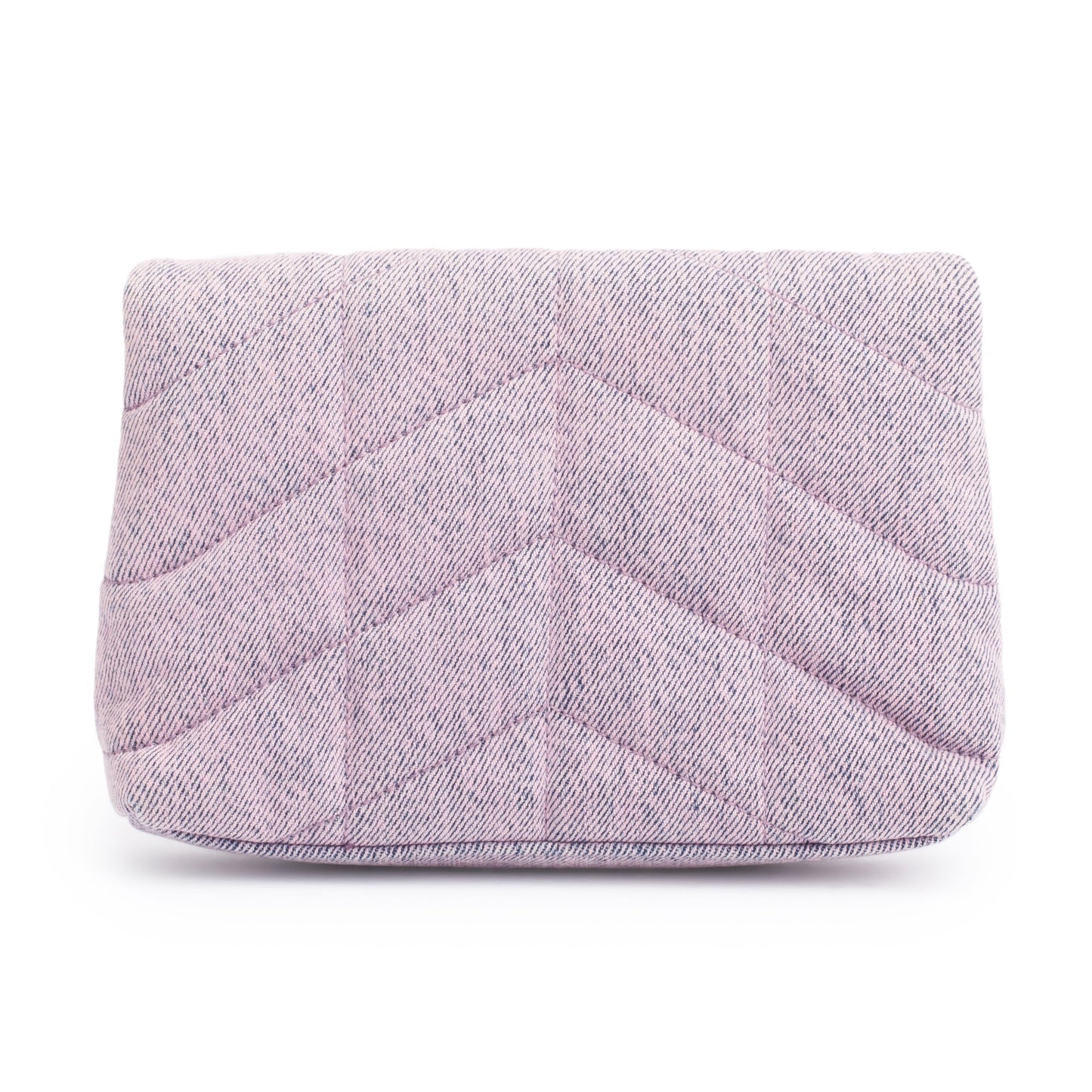 Saint Laurent 2022 Purple Denim Small Puffer Pouch