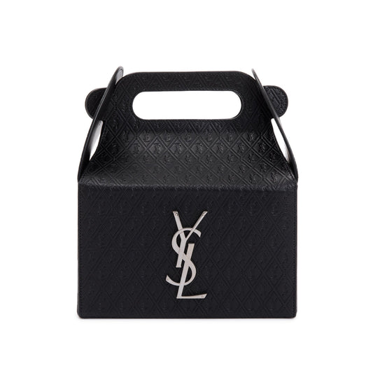 Saint Laurent 2023 Black Monogram Leather Take Away Box