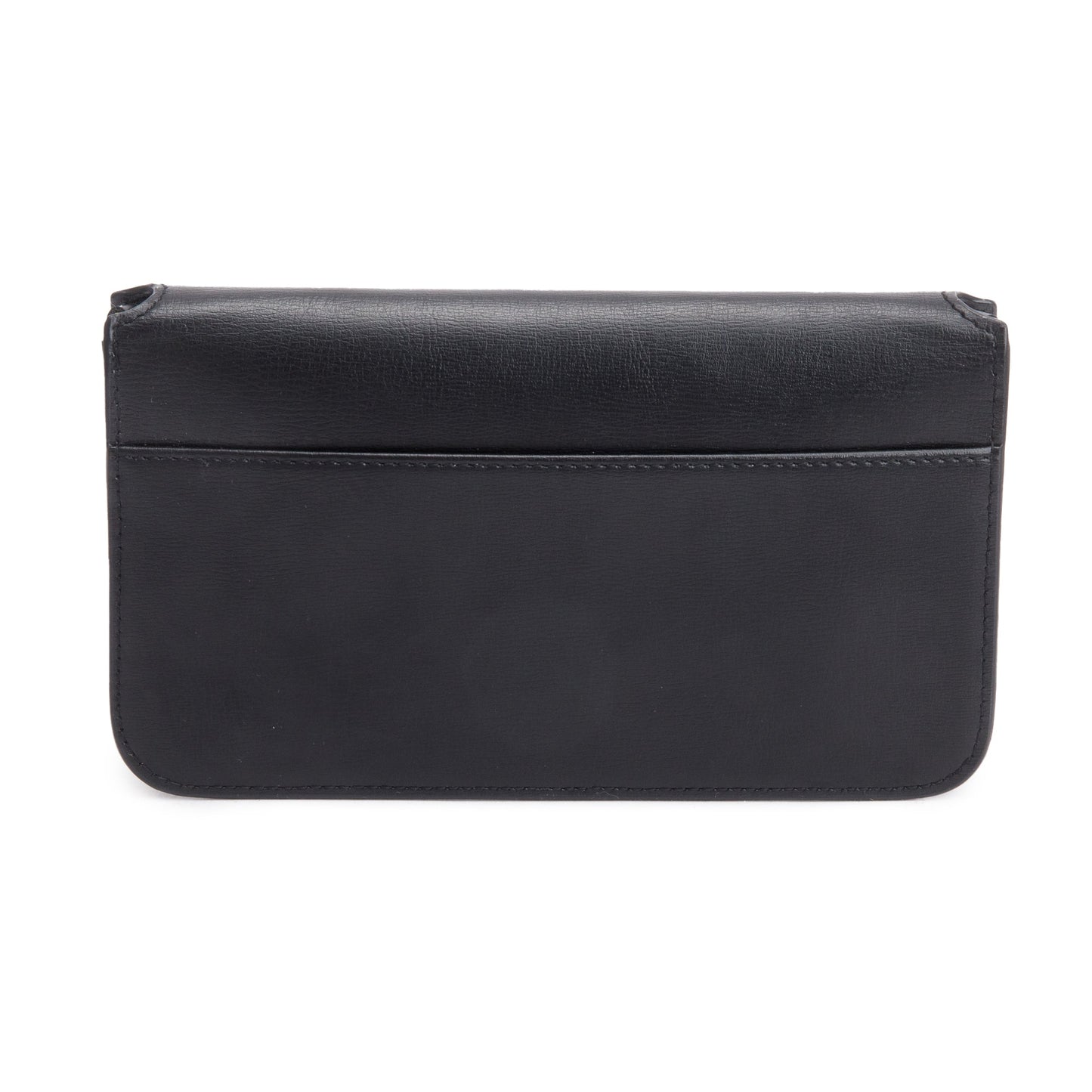 Saint Laurent 2023 Black Smooth Calfskin Leather Cassandre Phone Holder