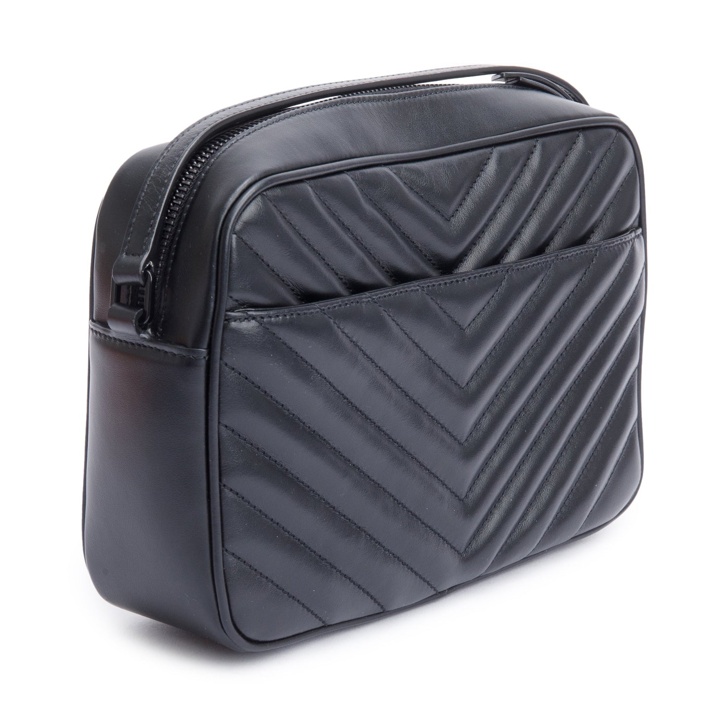 Saint Laurent 2023 So Black Quilted Leather Lou Camera Bag