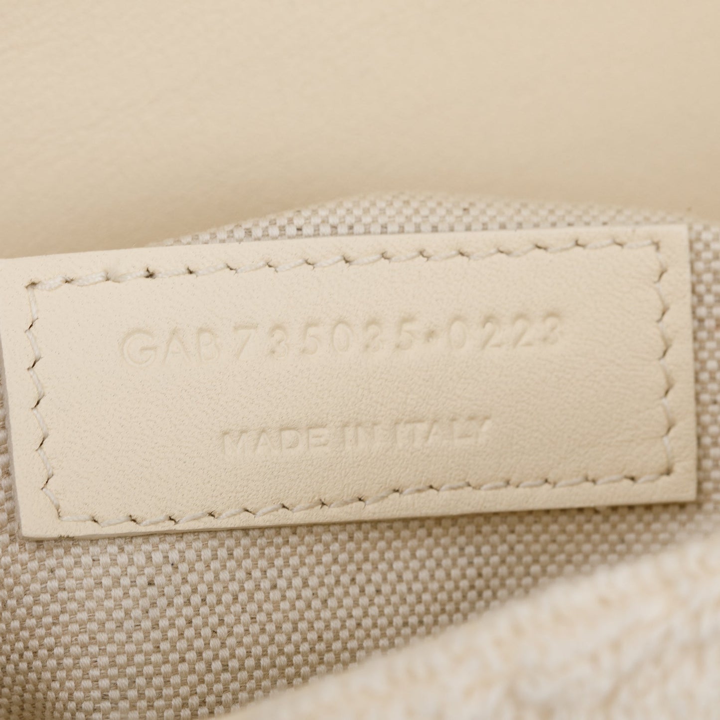 Saint Laurent 2023 White Terry Cloth Medium Jamie bag