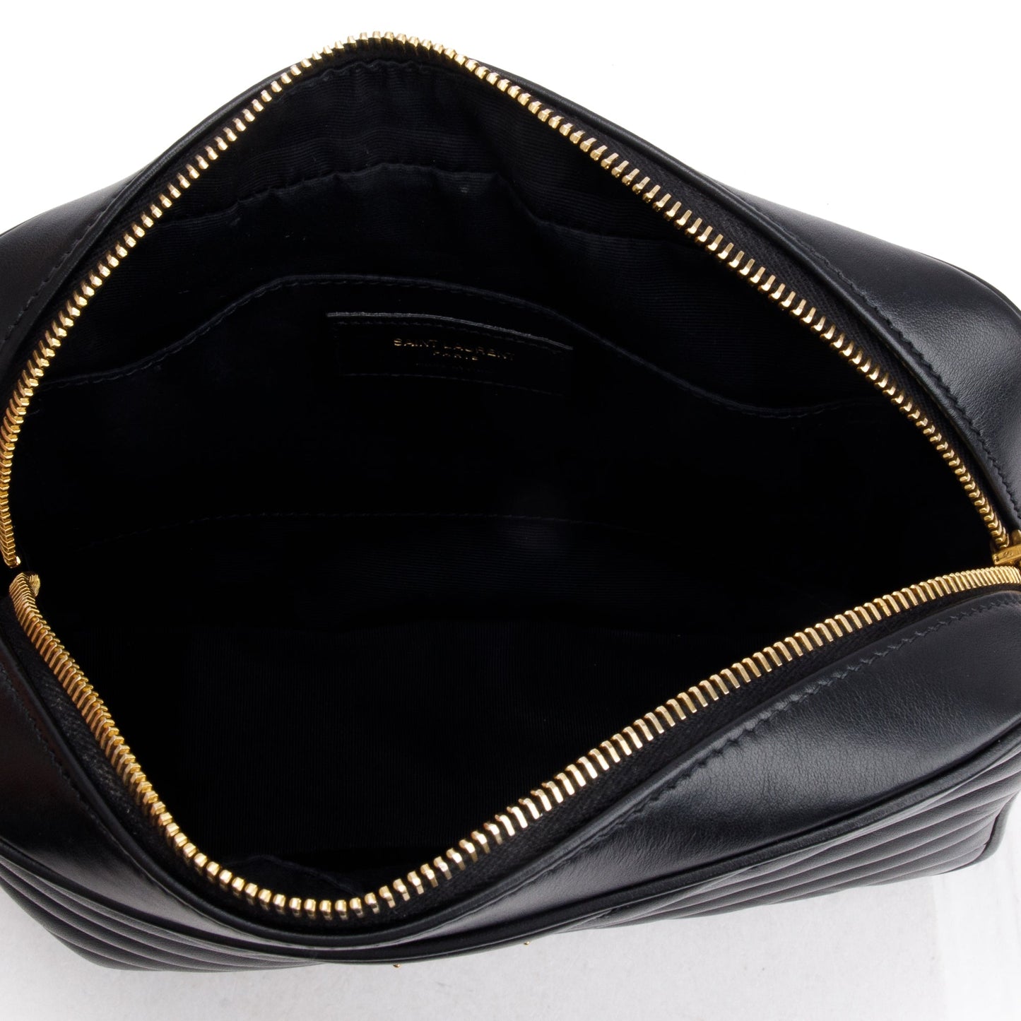 Saint Laurent 2024 Black Quilted Leather Lou Camera Bag