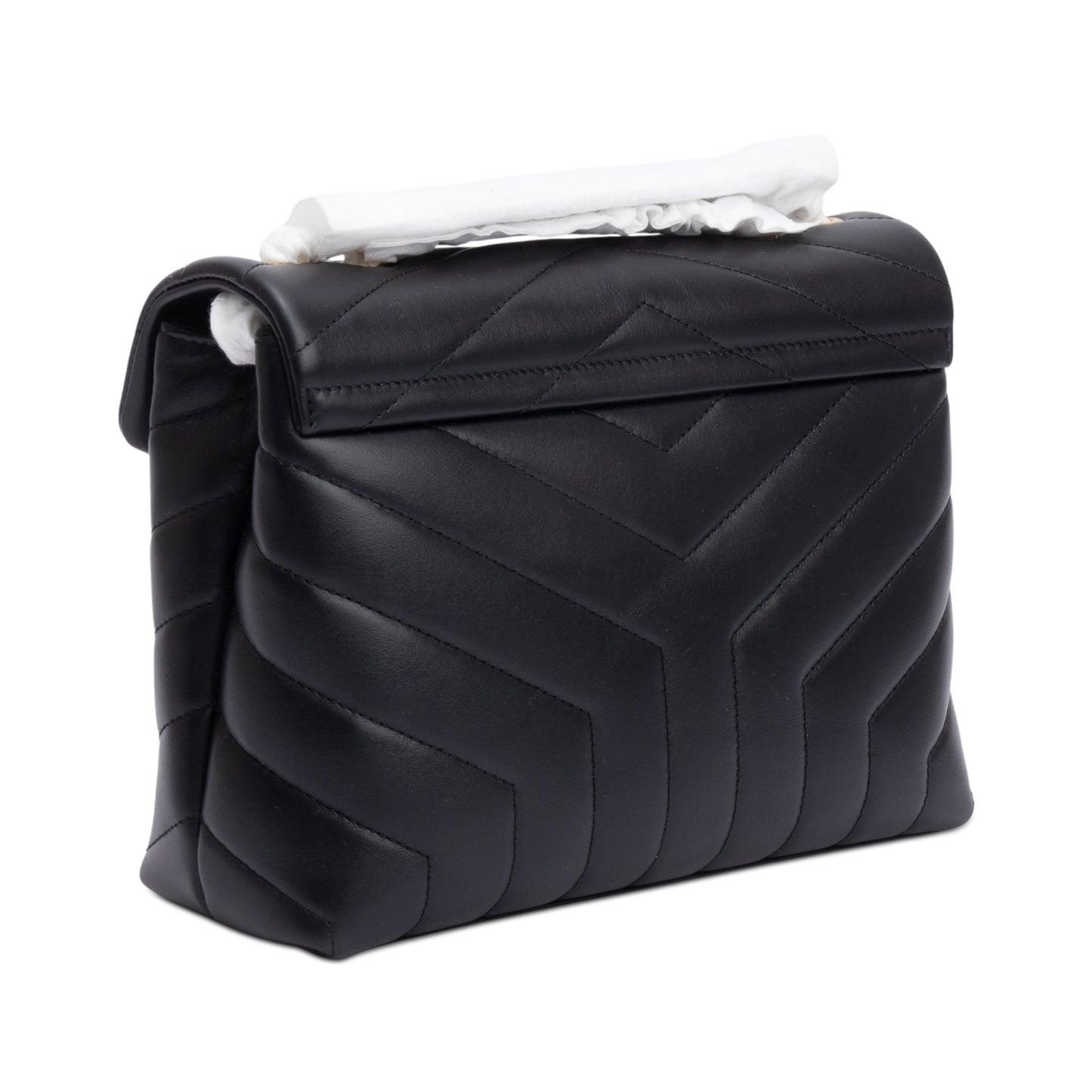 Saint Laurent 2024 Black Quilted Leather Small Loulou Shoulder Bag