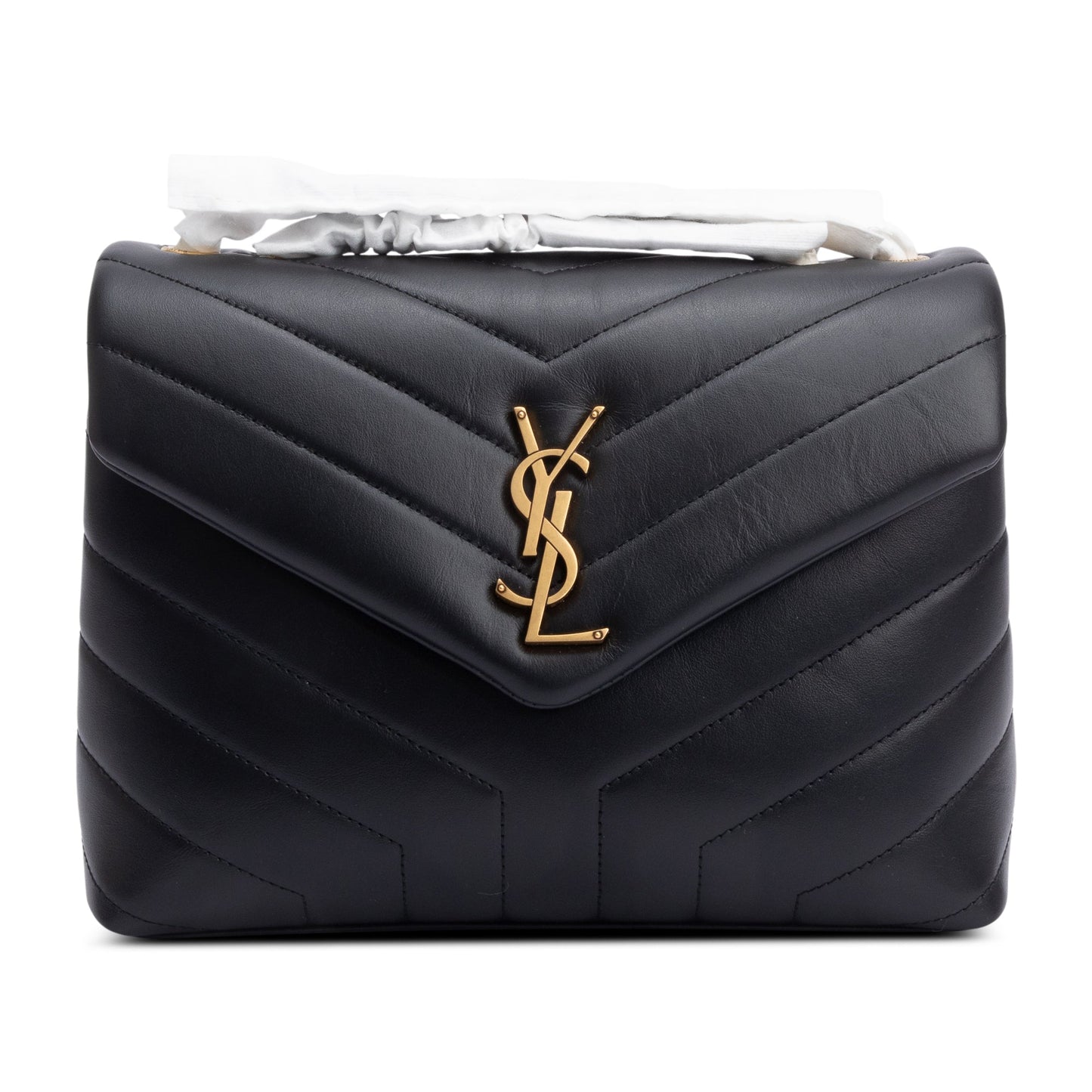 Saint Laurent 2024 Black Quilted Leather Small Loulou Shoulder Bag