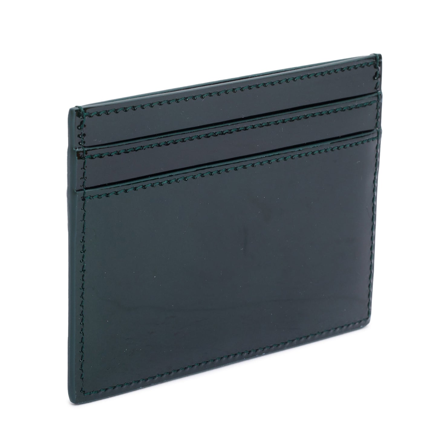 Saint Laurent 2024 Green Patent Leather Cassandre Card Holder