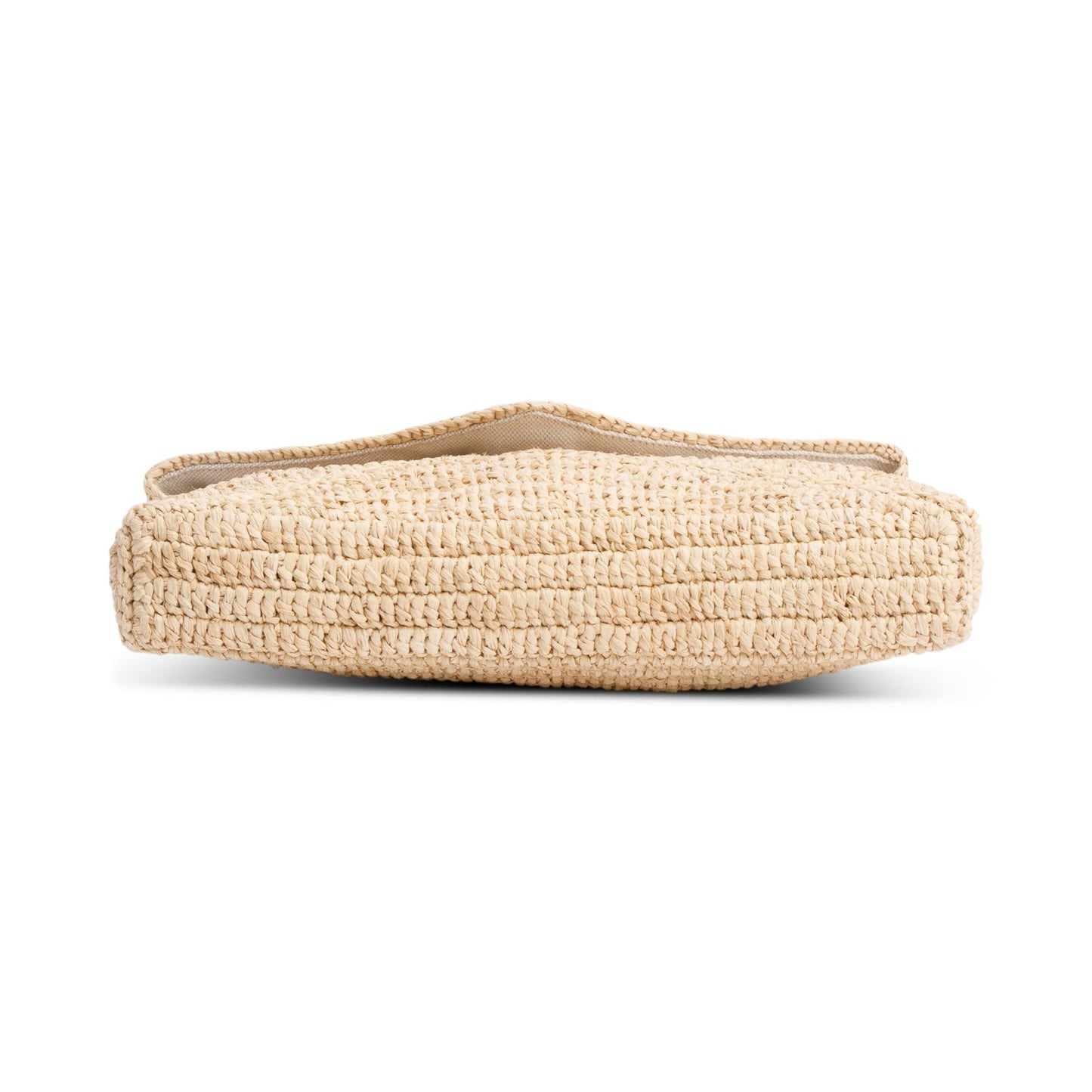 Saint Laurent 2024 Neutral Raffia Cassandre Large Envelope Pouch