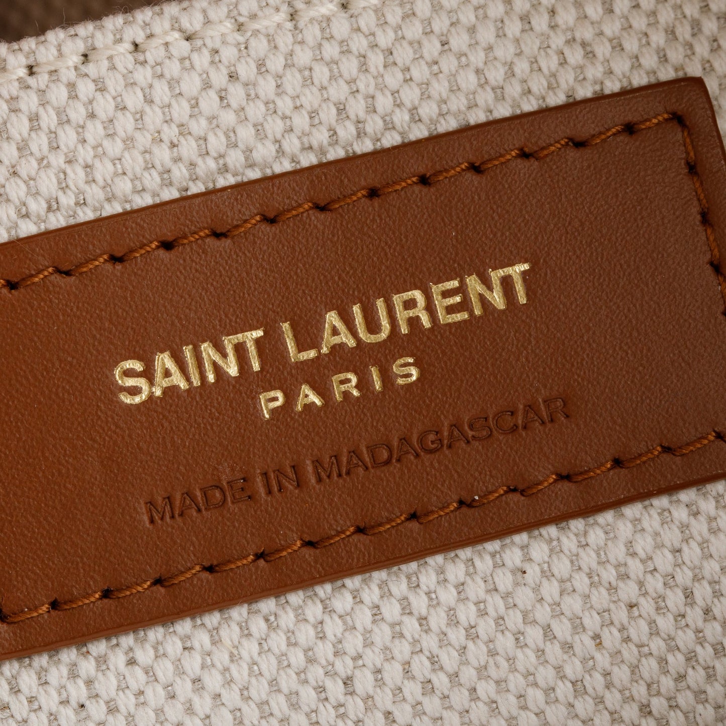 Saint Laurent 2024 Neutral Raffia Cassandre Large Envelope Pouch