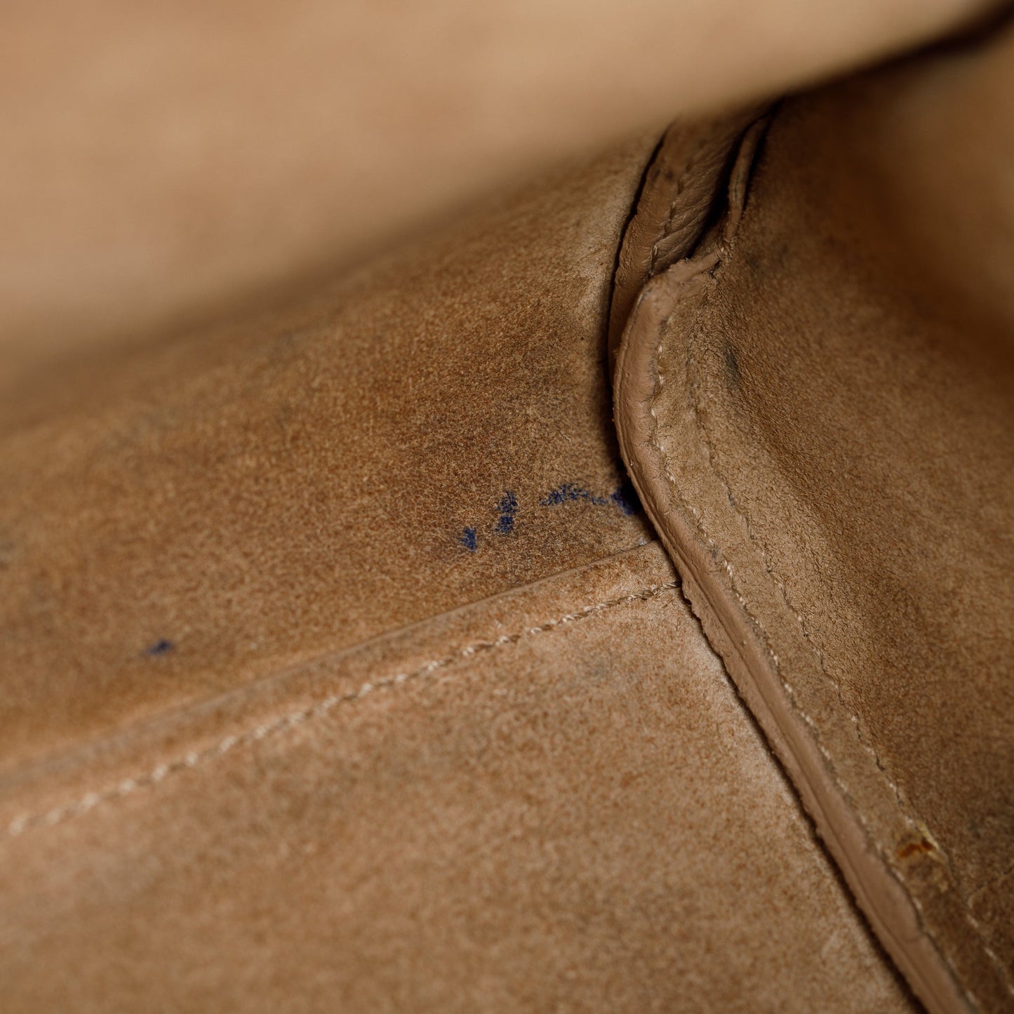 Saint Laurent Beige Grained Leather Nano Sac De Jour