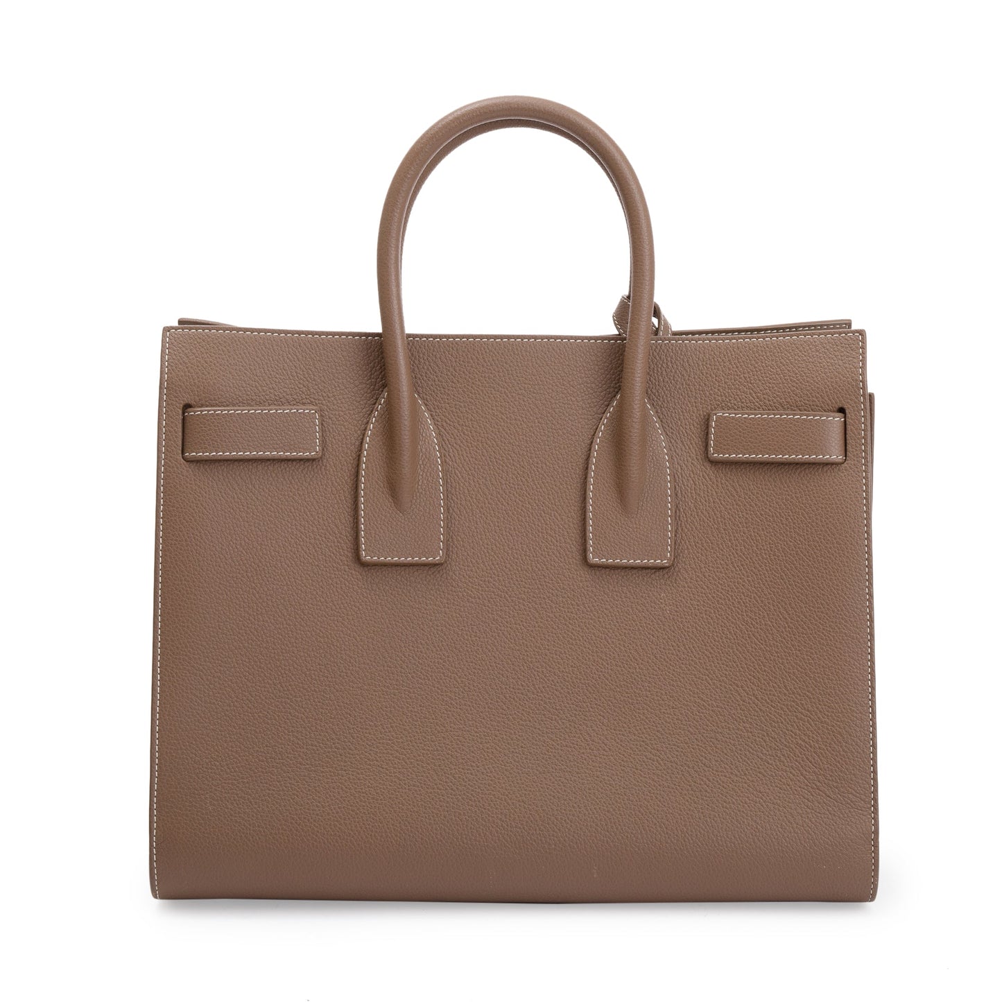 Saint Laurent Beige Grained Leather Small Sac De Jour