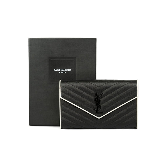 Saint Laurent Bicolour Cassandre Chain Wallet