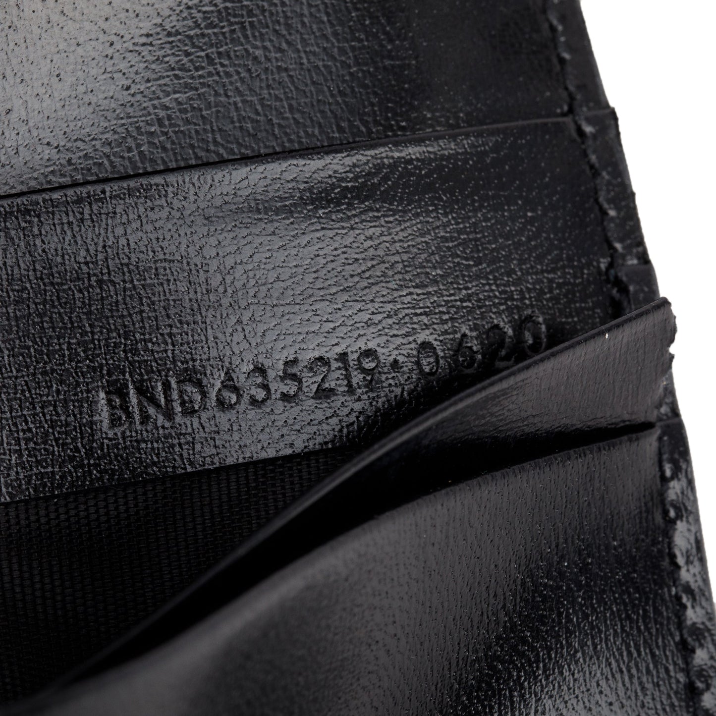 Saint Laurent Black Calf Leather Micro Chain Card Case