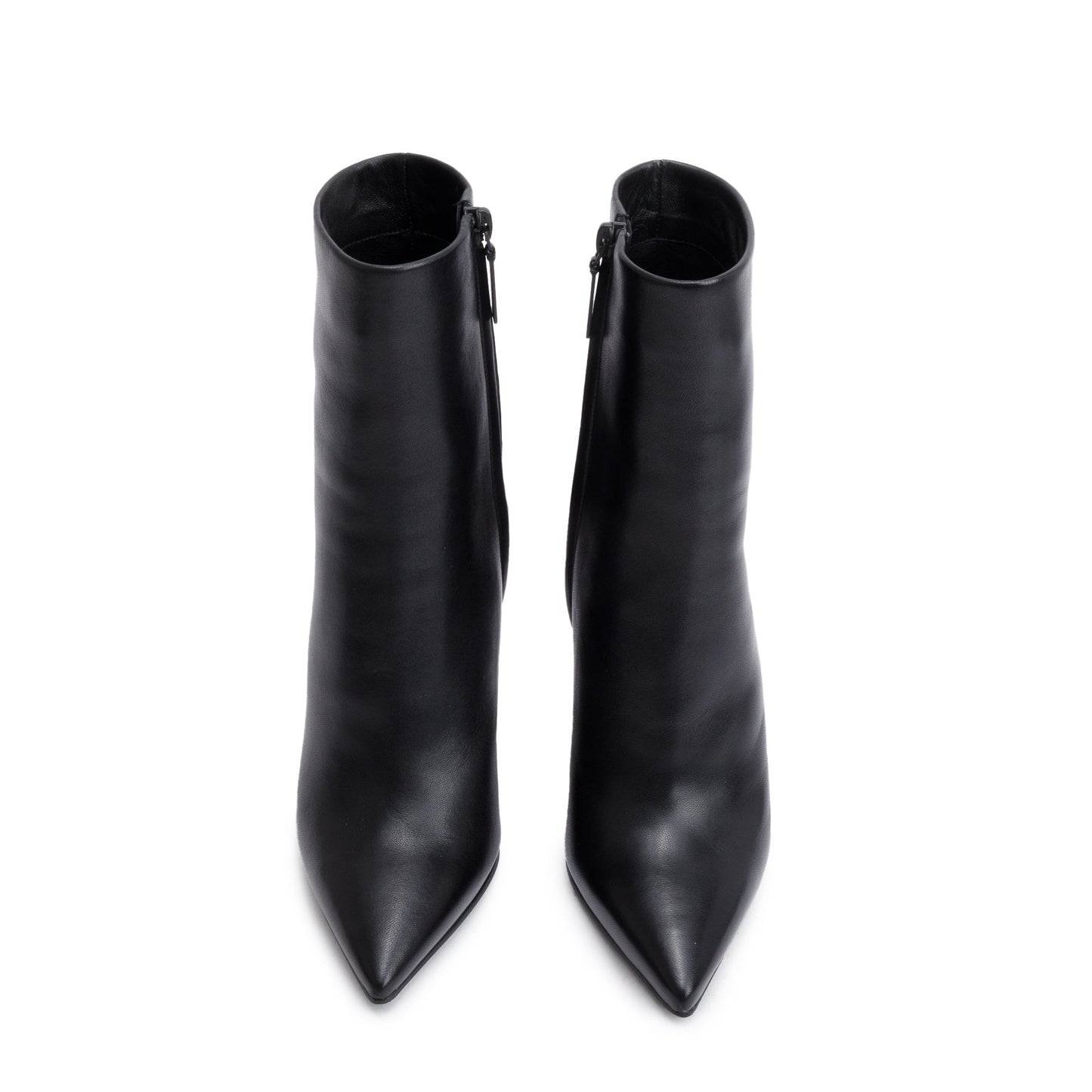 Saint Laurent Black Calf Leather Opyum Booties, Size 36