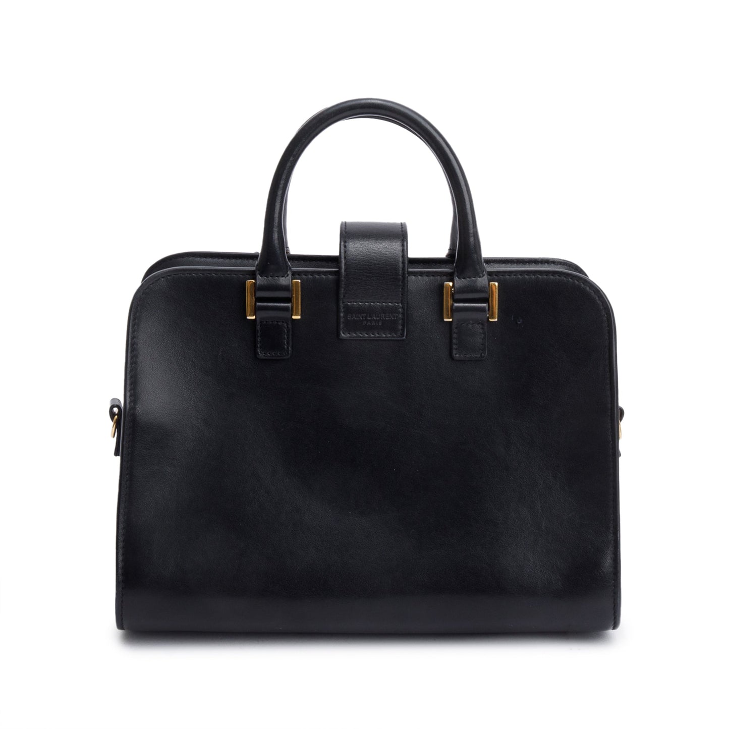 Saint Laurent Black Calfskin Leather Baby Cabas Tote Bag