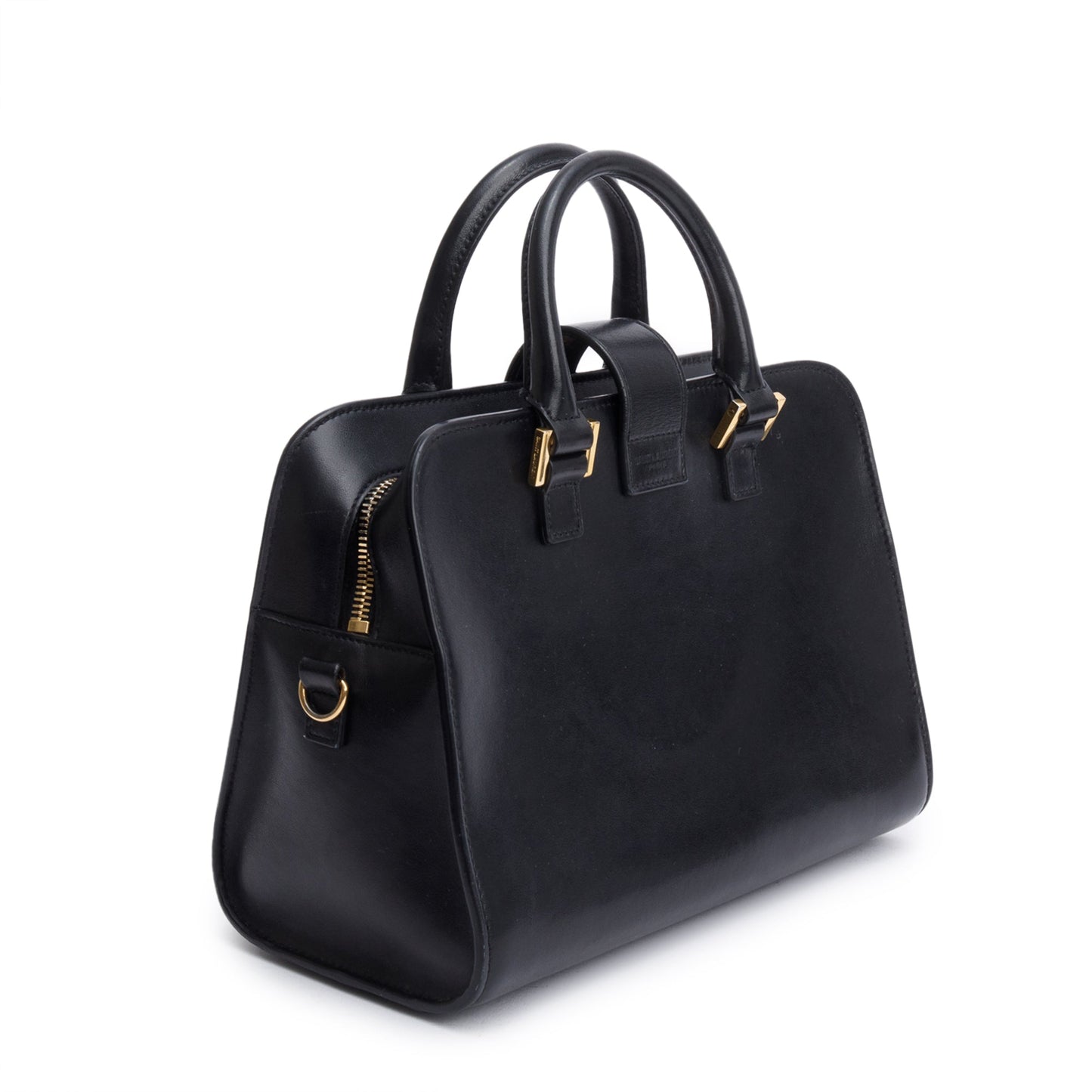 Saint Laurent Black Calfskin Leather Baby Cabas Tote Bag