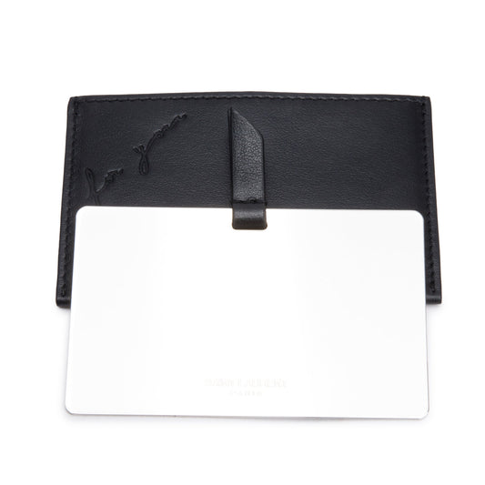 Saint Laurent Black Calfskin Leather 'For You' Mirror Holder with Mirror