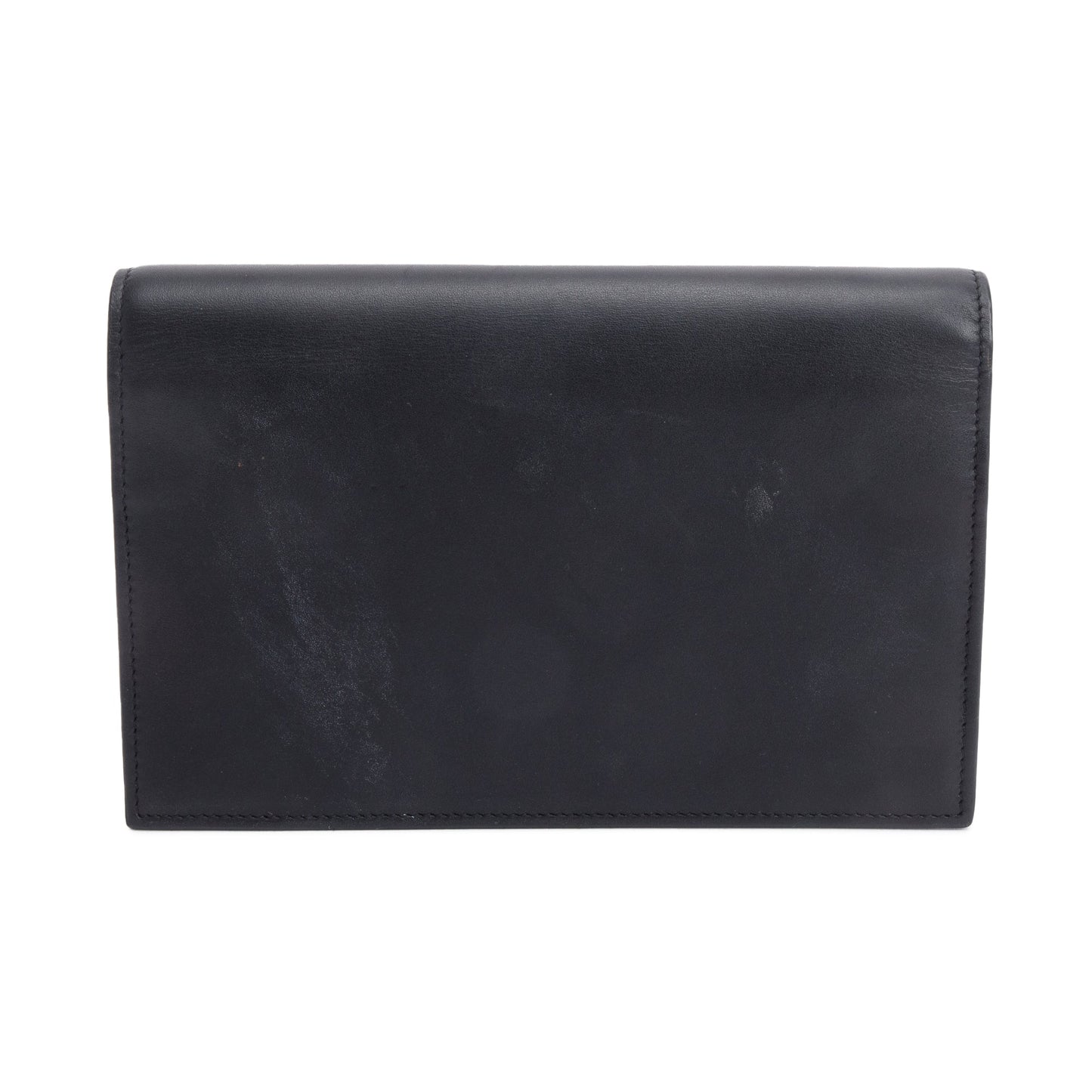Saint Laurent Black Calfskin Leather Kate Tassel Wallet on Chain