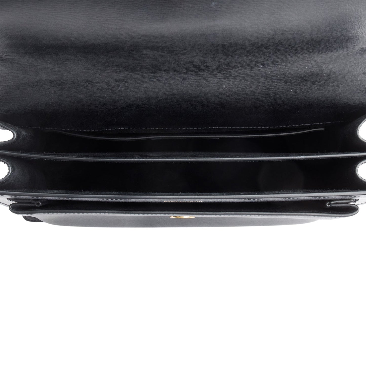 Saint Laurent Black Calfskin Leather Large Sunset Shoulder Bag