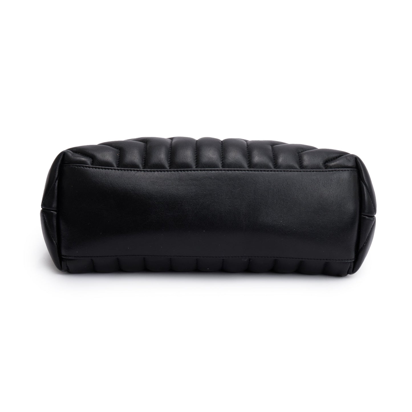 Saint Laurent Black Calfskin Leather Medium Loulou Monogram Shoulder Bag